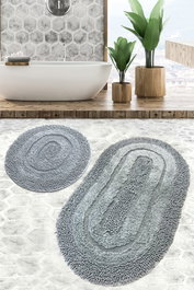 Mijölnir Juego de alfombrillas de baño Macoroni - Gris